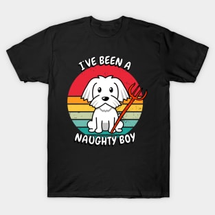 ive been a naughty boy - white dog T-Shirt